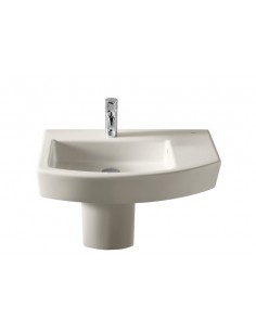 Lavabo asimétrico Hall para semipedestal o sobre encimera... 2