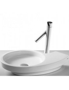 Lavabo Urbi de porcelana de sobre encimera de 58x40 cm 2